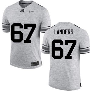Men's Ohio State Buckeyes #67 Robert Landers Gray Nike NCAA College Football Jersey New Style ISR2844UB